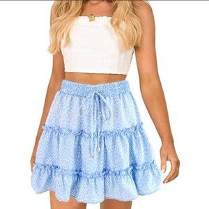 blue mini skirt ON HOLD